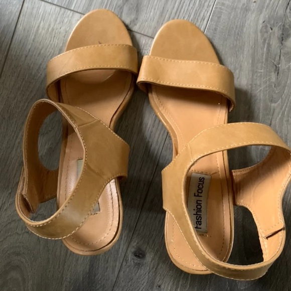 Nude Tan Ankle Heels - Picture 4 of 4